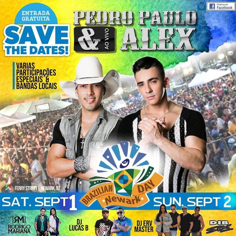 Brazilian Day em Newark também acontecerá nesse Domingo e terá Pedro